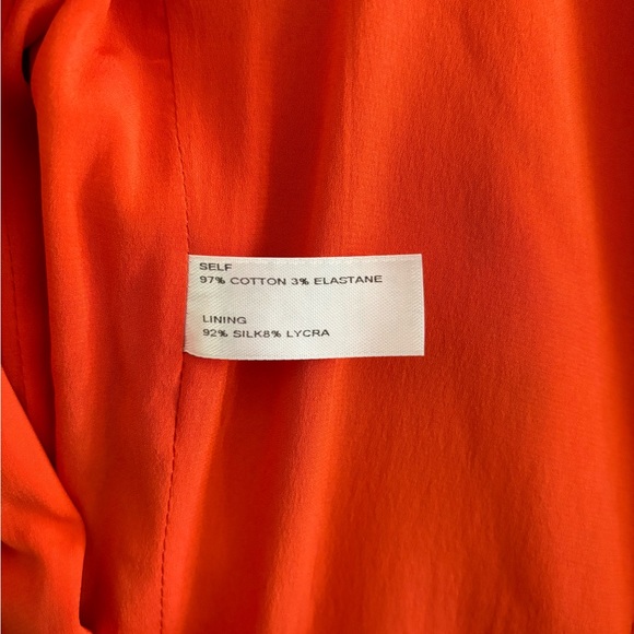 Carolina Herrera Orange Patterned Dress - Picture 4 of 5